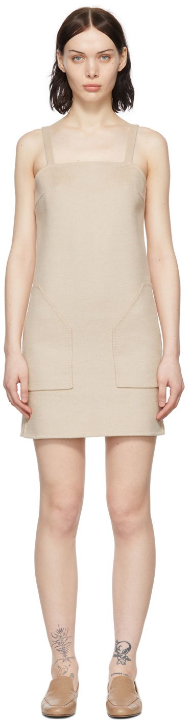 Obleke Max Mara Max Mara Camel Mini Dress Bež | 12210228600