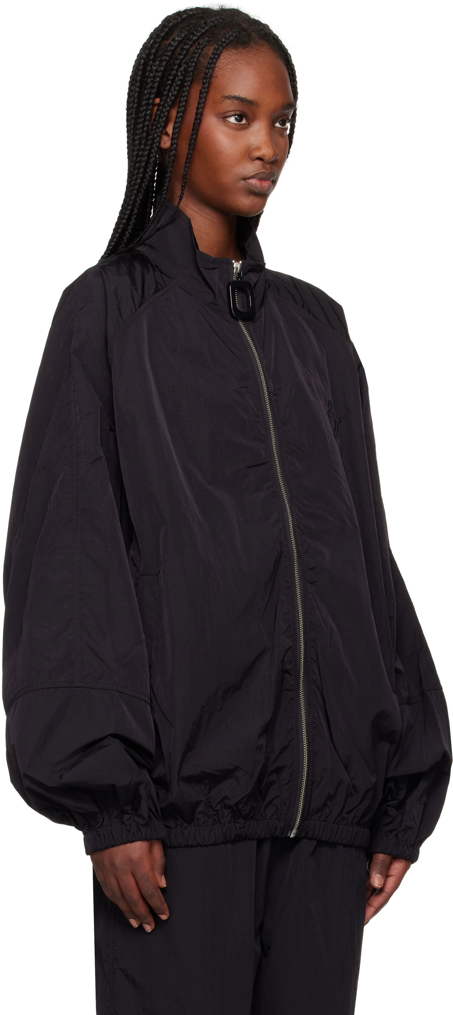 Vetrovka JW Anderson JW Anderson Raglan Sleeve Track Jacket Črna | JK0362-PG1697, 1