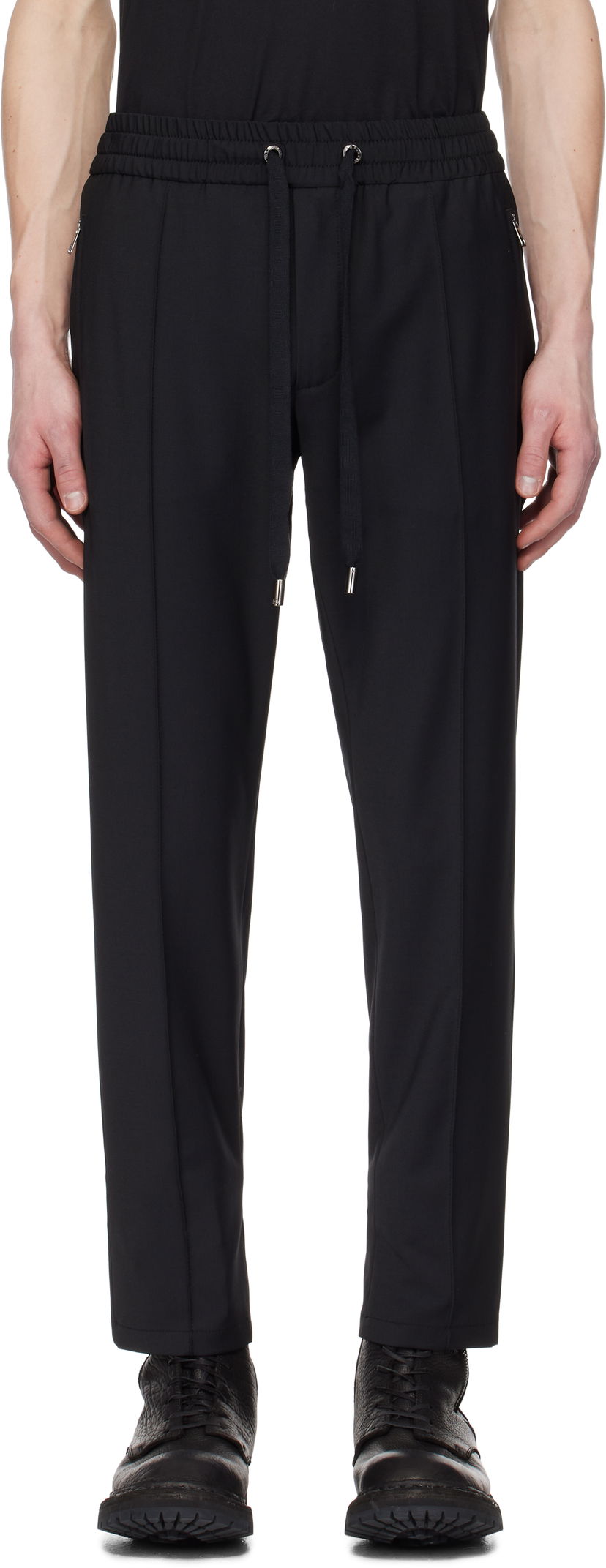 Trenirka Dolce & Gabbana Dolce&Gabbana Tela Lana Track Pants Črna | GYACETFURK8