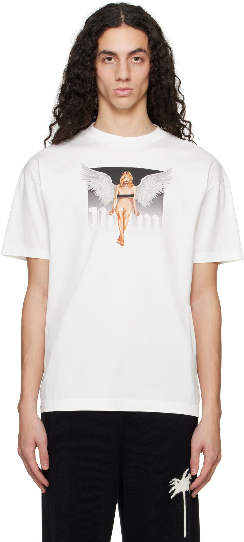 Majica Palm Angels Palm Angels Pin Up Graphic T-Shirt Bela | PMAA001S25JER00A0310