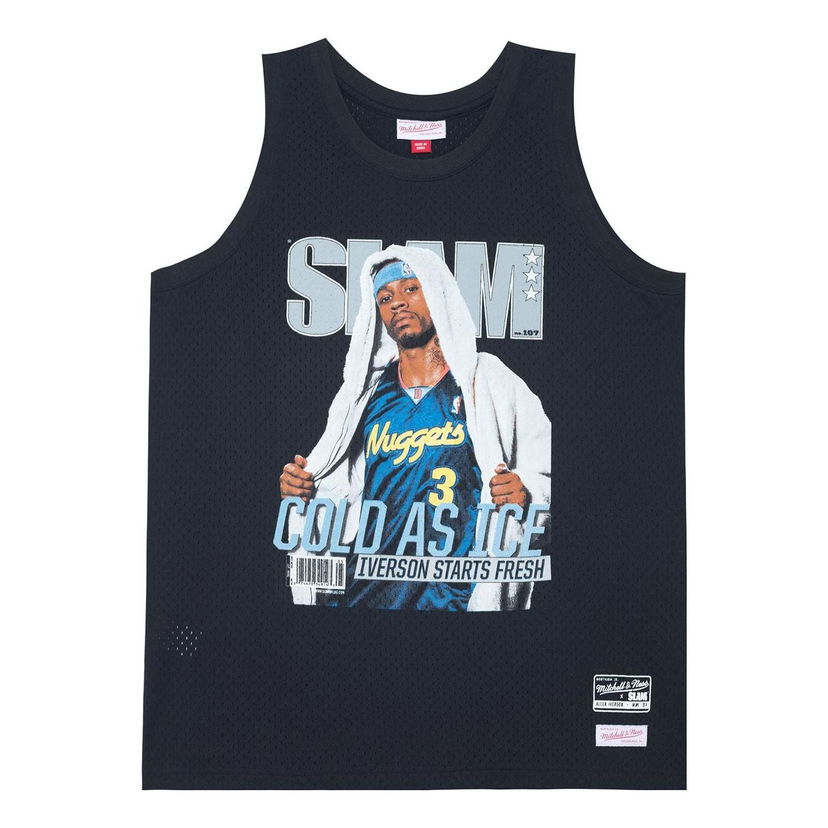 Majica brez rokavov Mitchell & Ness SLAM Nuggets Basketball Jersey Črna | BMMKMO22067-DNUBLCKAIV