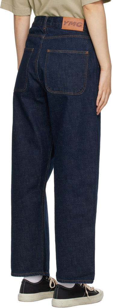 Kavbojke YMC Indigo Straight Leg Jeans Mornarica | Q4AZH, 2