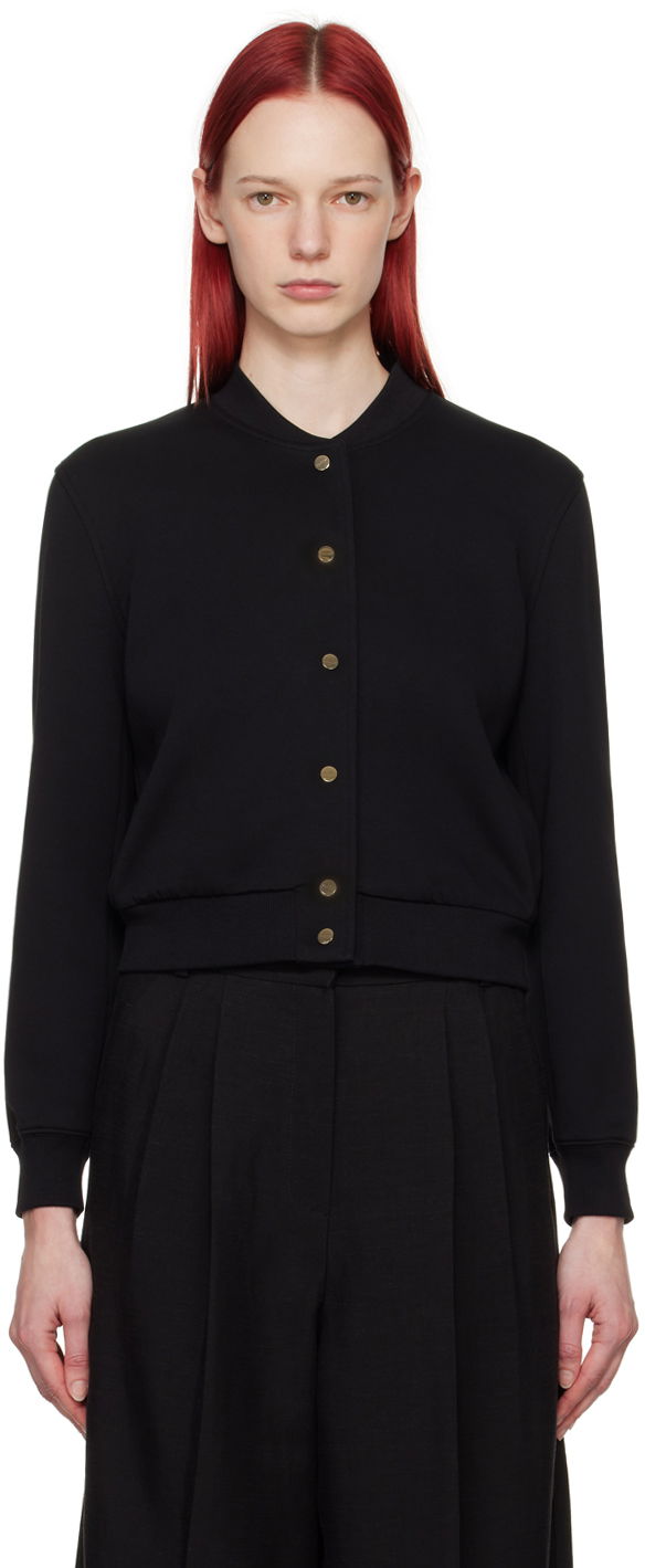 Pleteni pulover Max Mara Max Mara Barbano Bomber Jacket Črna | 2419911023600