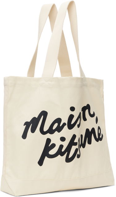 Tote bag MAISON KITSUNÉ Maison Kitsuné Handwriting Tote Bag Črna | OW05124WW9042, 3