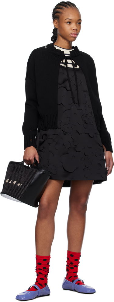 Pleteni pulover Marni Marni Worn Ribs Shrug Sweater Črna | GCMD0579A0 UFC652, 3