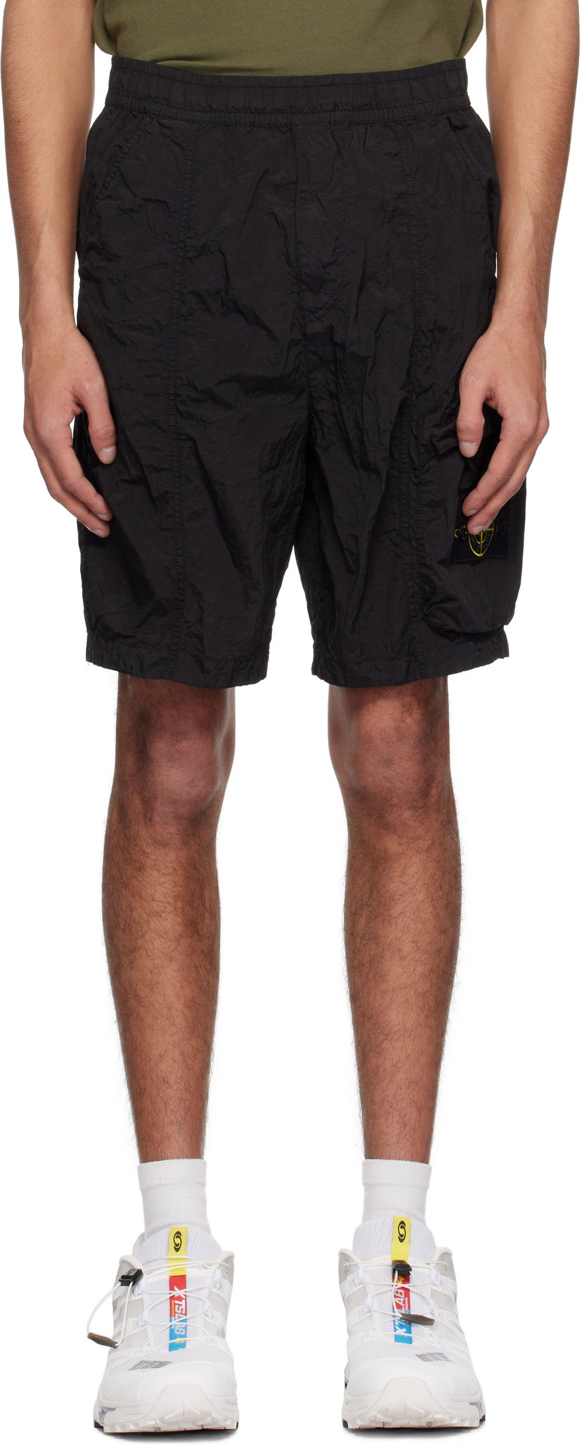 Kratke hlače Stone Island Stone Island Nylon Metal ECONYL Shorts Črna | K1S15 L100007 S0019