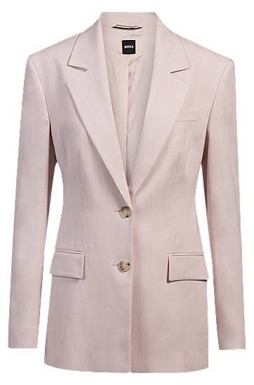 Jakna BOSS Melange Stretch Tailored Jacket Roza | 50537451