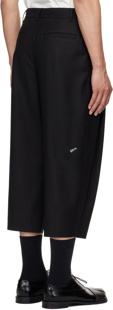 Hlače ADER ERROR ADER error Sig; Tag 01 Cropped Pleated Trousers Črna | BO42FYSA0101BK, 2