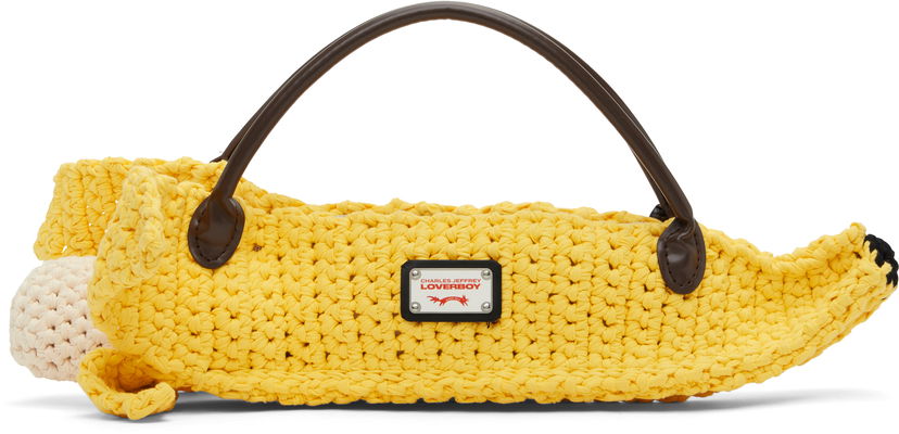 Torbica Charles Jeffrey Loverboy Charles Jeffrey LOVERBOY Crocheted Banana Shaped Bag Rumena | 54120101