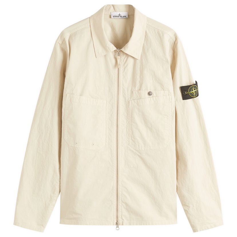 Srajce Stone Island Men's Mil-Spec Stretch Ripstop-TC Shirt Jacket, Size Large Bež | K1S151200012-V0095
