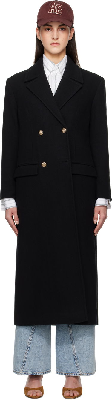 Plašči Anine Bing Anine Bing Raleigh Double-Breasted Coat Črna | A-01-10456-BLK1, 0