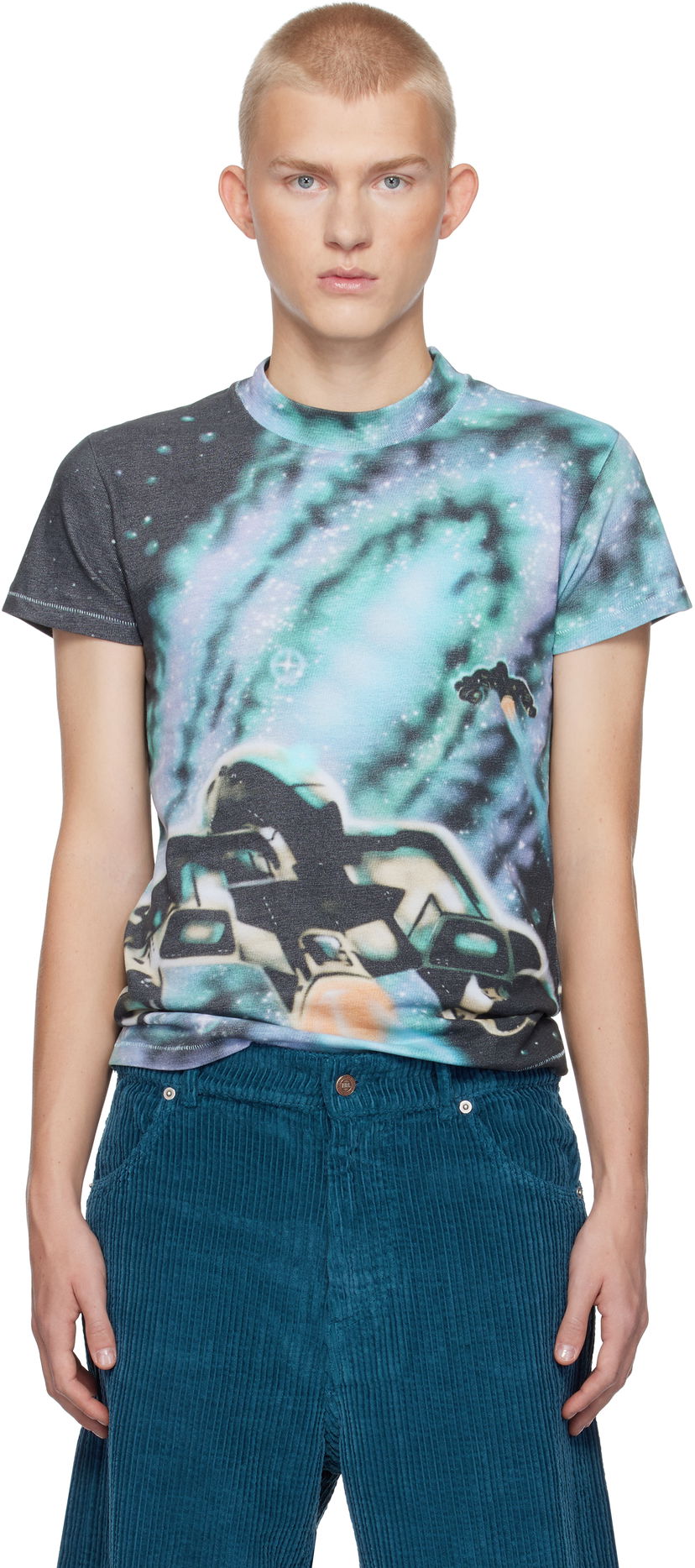 Majica ERL ERL Space Graphic T-Shirt Modra | ERL09T003