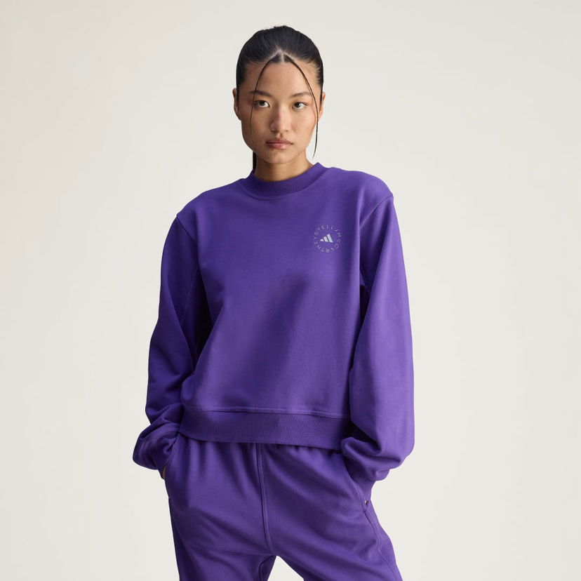 Pulover adidas Performance adidas by Stella McCartney Regular Sweatshirt Lila | JW4691