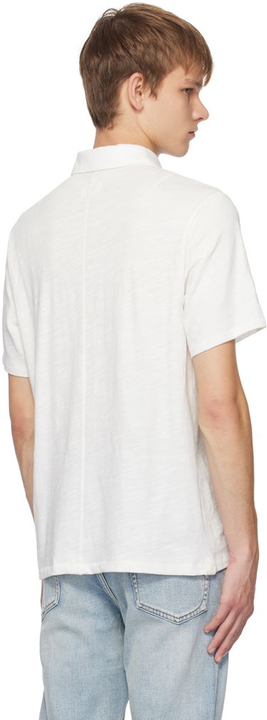 Polo majica rag & bone Flame Polo Bela | MBC23FT012CA12, 2