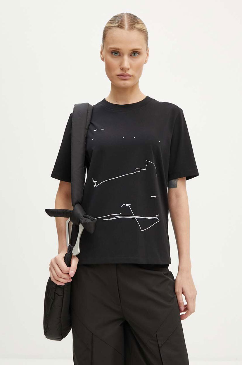 Majica HELIOT EMIL Print Relaxed-Fit T-Shirt Črna | PREAW24.W.09.126