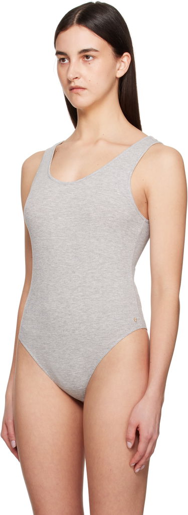 Majica brez rokavov Anine Bing Anine Bing Ginny Scoop Neck Sleeveless Bodysuit Siva | A-08-10672-GRM5, 3