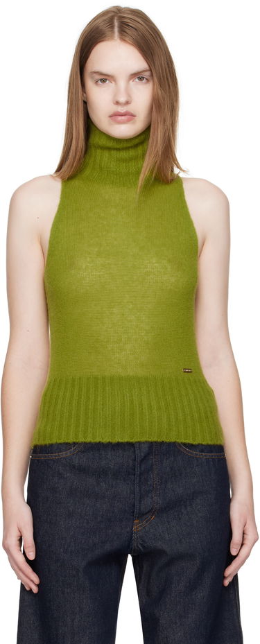 Pleteni pulover Tom Ford TOM FORD Cashmere Silk Sleeveless Turtleneck Zelena | MAK1381-YAX921, 0