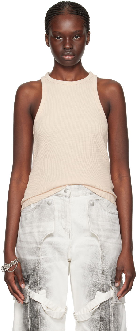 Majica brez rokavov Acne Studios Patch Tank Top Bež | CL0264-, 0