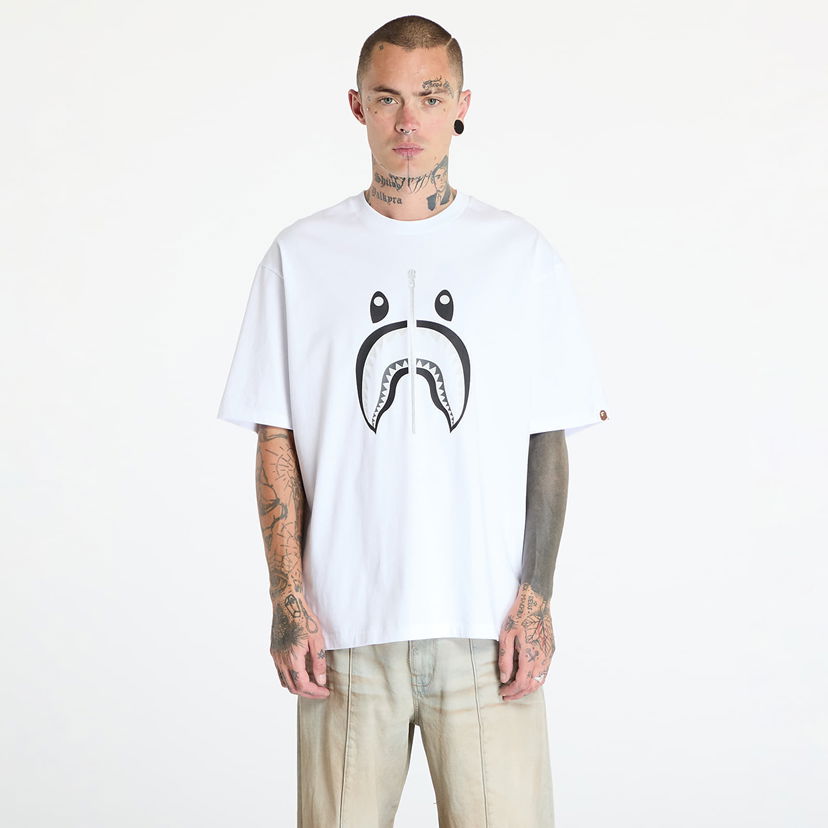 Majica BAPE A BATHING APE Shark Tee White Bela | 001TEK701311M WHT