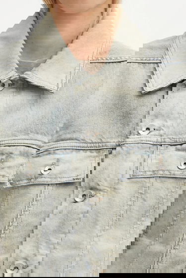 Jakna Rick Owens Rick Owens DRKSHDW Trucker Worker Denim Jacket Modra | DS02E7701.DMP, 3