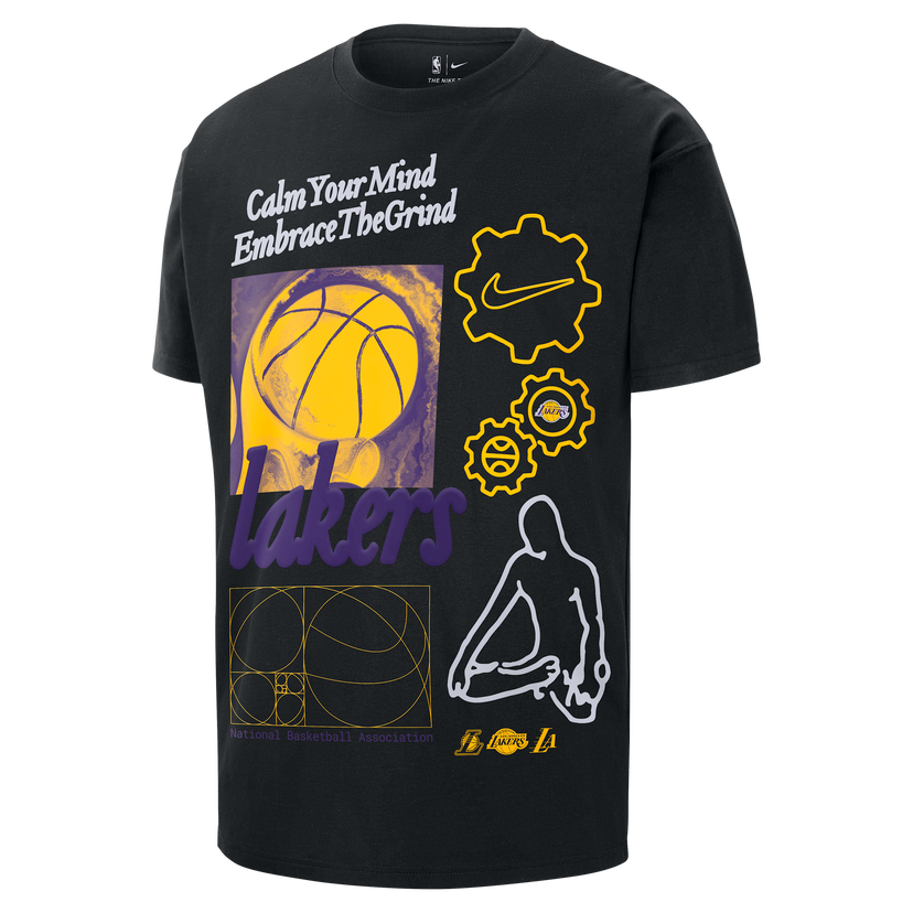Majica Nike Los Angeles Lakers Max90 Courtside T-Shirt Črna | HQ0631-010