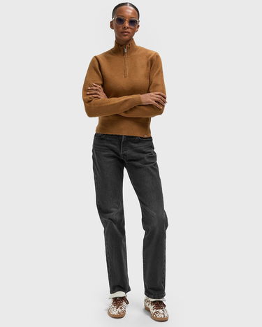 Pleteni pulover Dickies RUSTON Quarter-Zip Sweater Rjava | DK0A87P10BD1, 2
