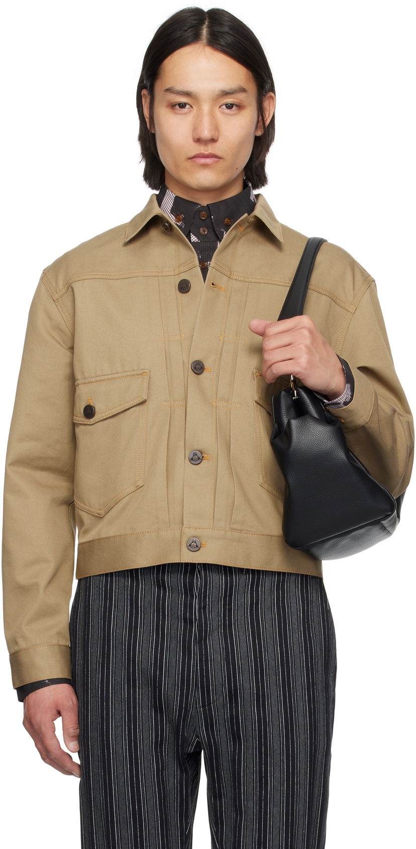 Jakna Vivienne Westwood Vivienne Westwood Marlene Cropped Jacket Bež | 2801000E-W011Y-