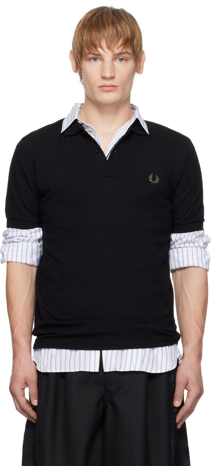 Polo majica Comme des Garçons Shirt Edition 'Freedom Is Energy' Polo Črna | FN-T501-W24