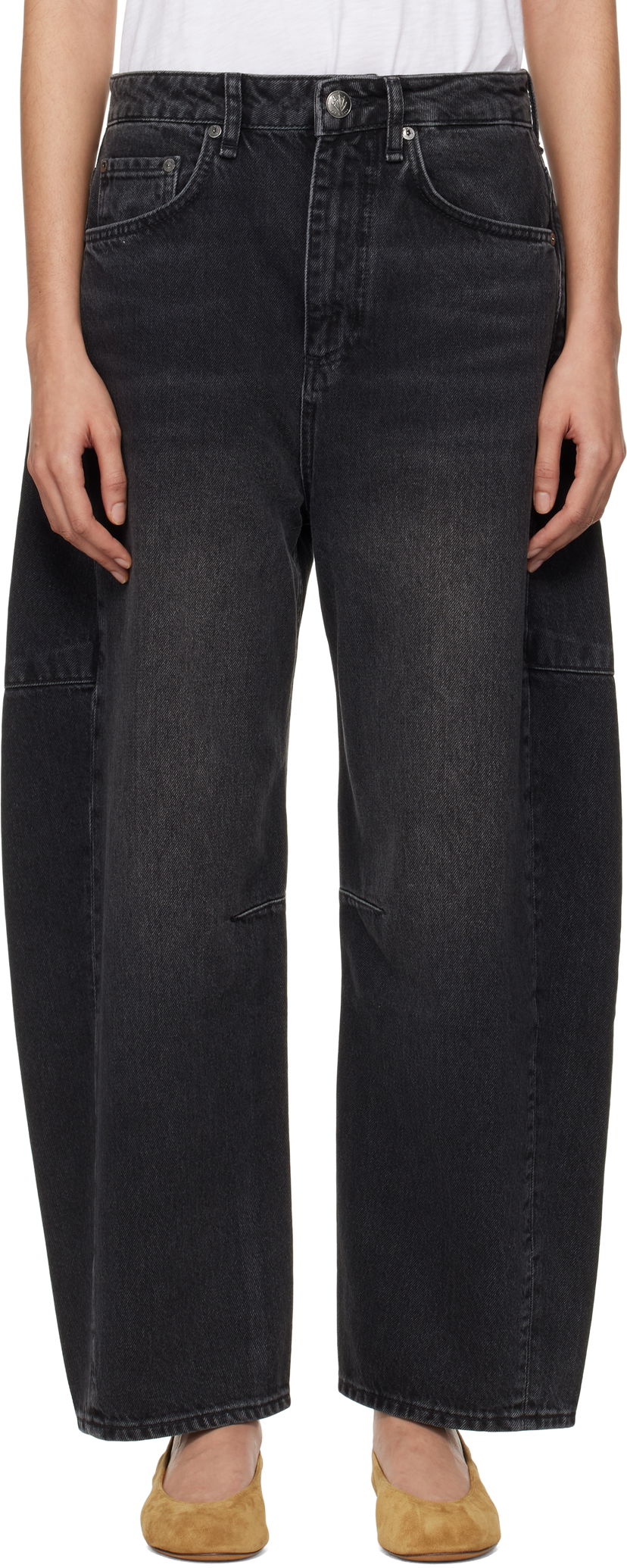 Kavbojke rag & bone rag & bone 'The Charlie' High-Rise Barrel Jeans Črna | WDD24F2994ACBS