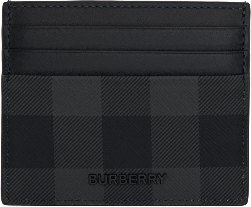 Denarnica Burberry Burberry Sandon Check Card Holder Črna | 8112259