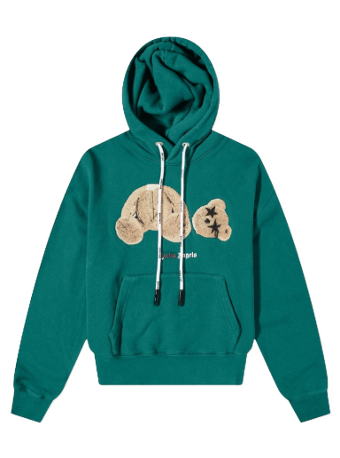Pulover Palm Angels Spray Logo Kill The Bear Popver Hoody Zelena | PMBB058F21FLE0125760