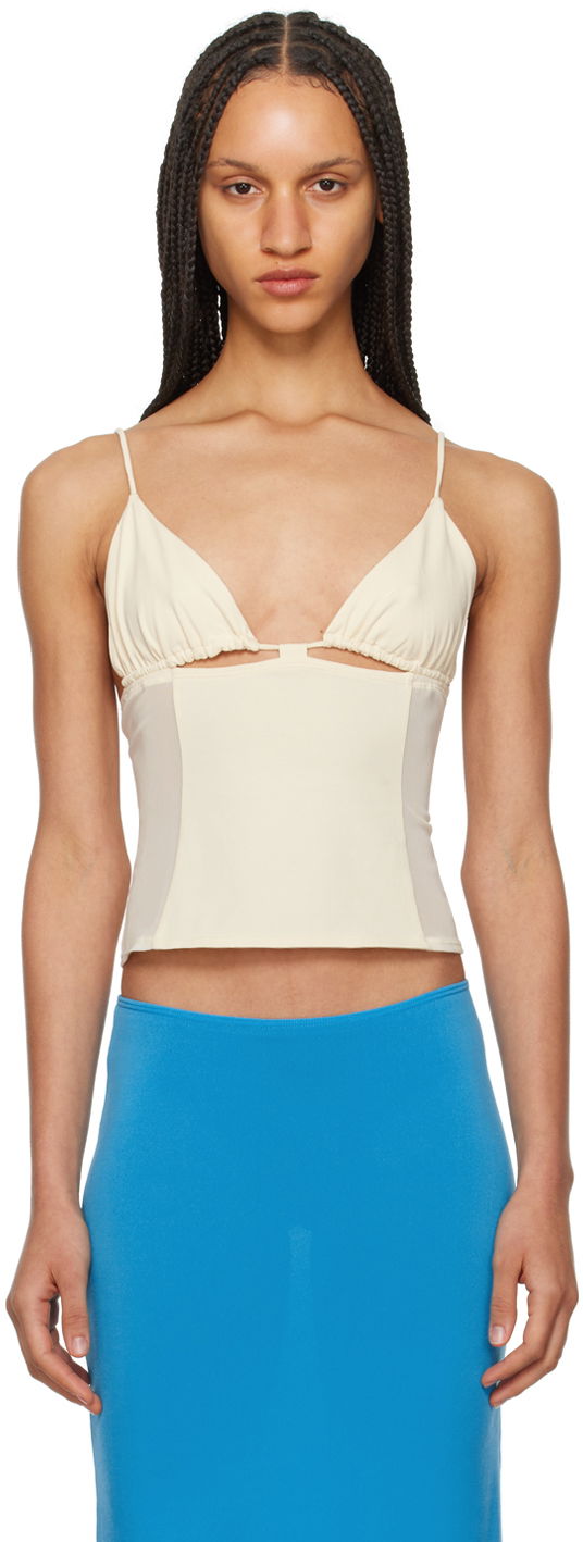 Modrček Miaou Miaou Ellie Cutout Tank Top Bež | 7113JRBCRM
