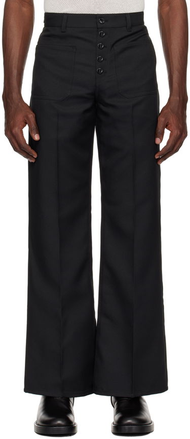 Hlače Courrèges Multiflex Flared Trousers Črna | 124CPA201PL0136, 0