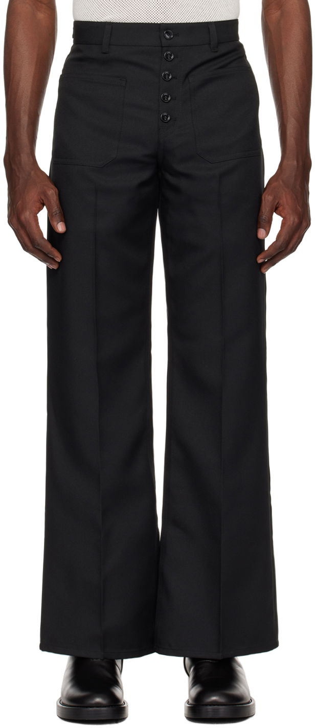 Hlače Courrèges Multiflex Flared Trousers Črna | 124CPA201PL0136