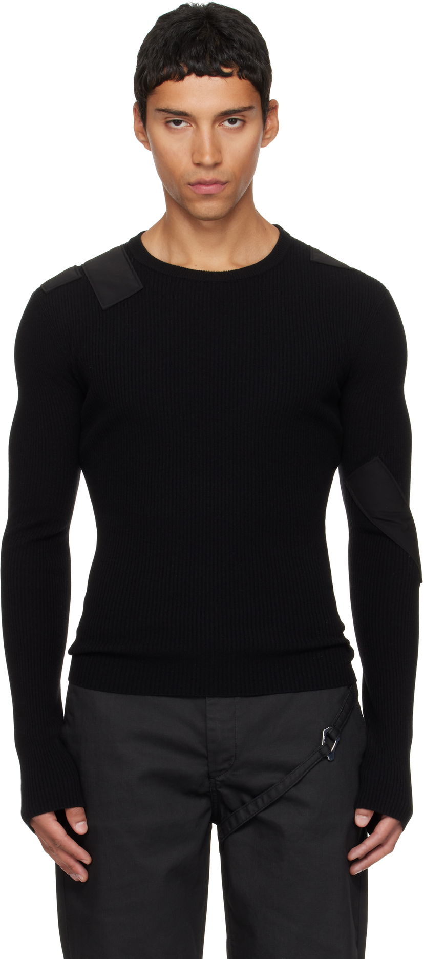 Pleteni pulover HELIOT EMIL HELIOT EMIL Glare Knit Sweater Črna | AW25_M_07_080_BLK01