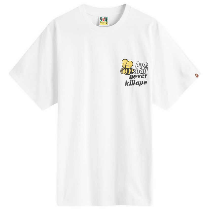 Majica BAPE ASHKA Bee Logo T-Shirt Bela | 001TEK301045M-WHT