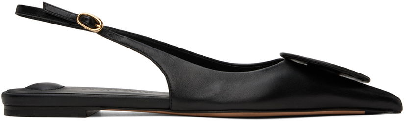 Obleke Jacquemus Jacquemus Les Classiques 'Les Slingbacks Duelo Plates' Slingback Ballerina Flats Črna | 24E241FO077-3073