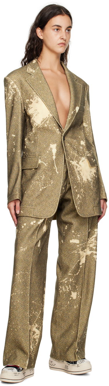 Jakna R13 R13 Bleach-Splatter Blazer Rumena | R13WR020-R271A, 3