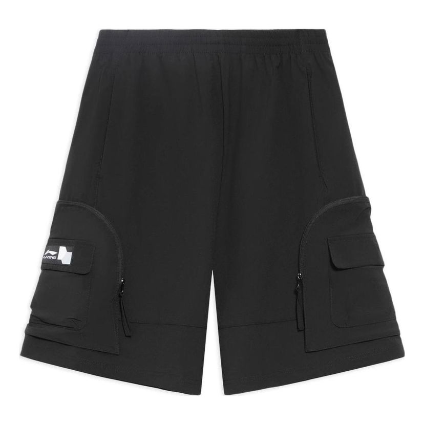 Kratke hlače Li-Ning Men's Graphic Cargo Shorts Črna | AKSS303-2