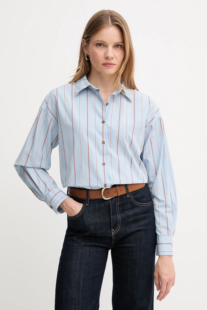 Srajce Barbour Barbour Saffron Relaxed Fit Button-Down Shirt Modra | LSH1698