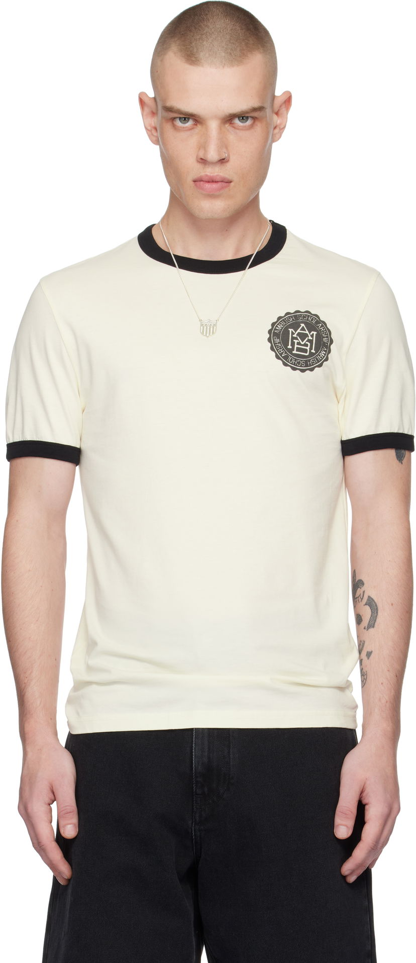 Majica Ambush Ringer Graphic T-Shirt Bež | BMAA00EF24JER0013110