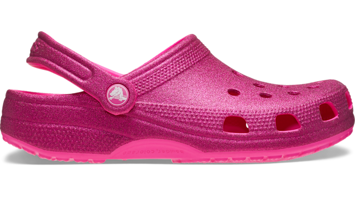 Superge in čevlji Crocs Classic Glitter Clogs Pink Crush Roza | 205942-6TW