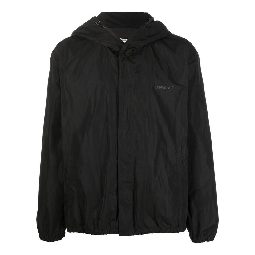 Vetrovka Off-White Off-White FW22 Classic Logo Hooded Jacket Črna | OMEB035C99FAB0011010