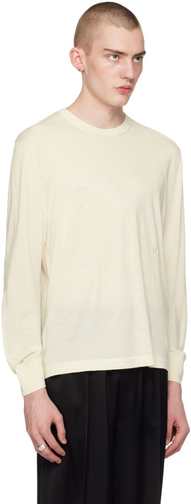 Pleteni pulover Helmut Lang Curved Sleeve Sweater Bež | O01HM703, 1