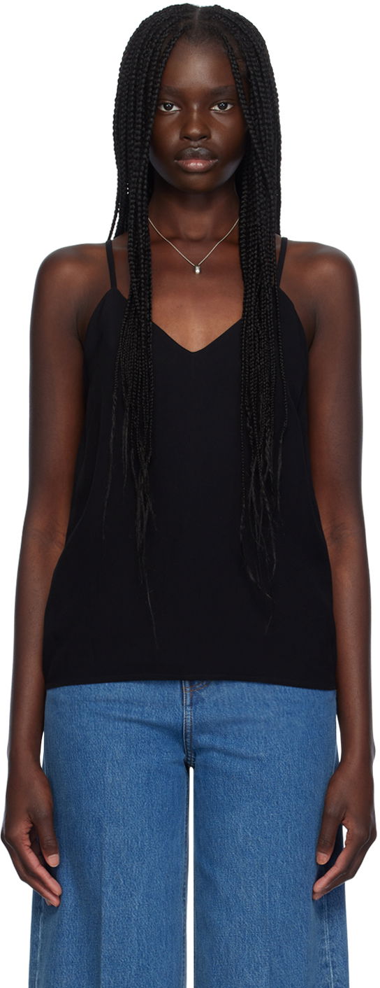 Majica brez rokavov TOTEME TOTEME V-Neck Camisole Črna | 243-WRT0334-FB0020
