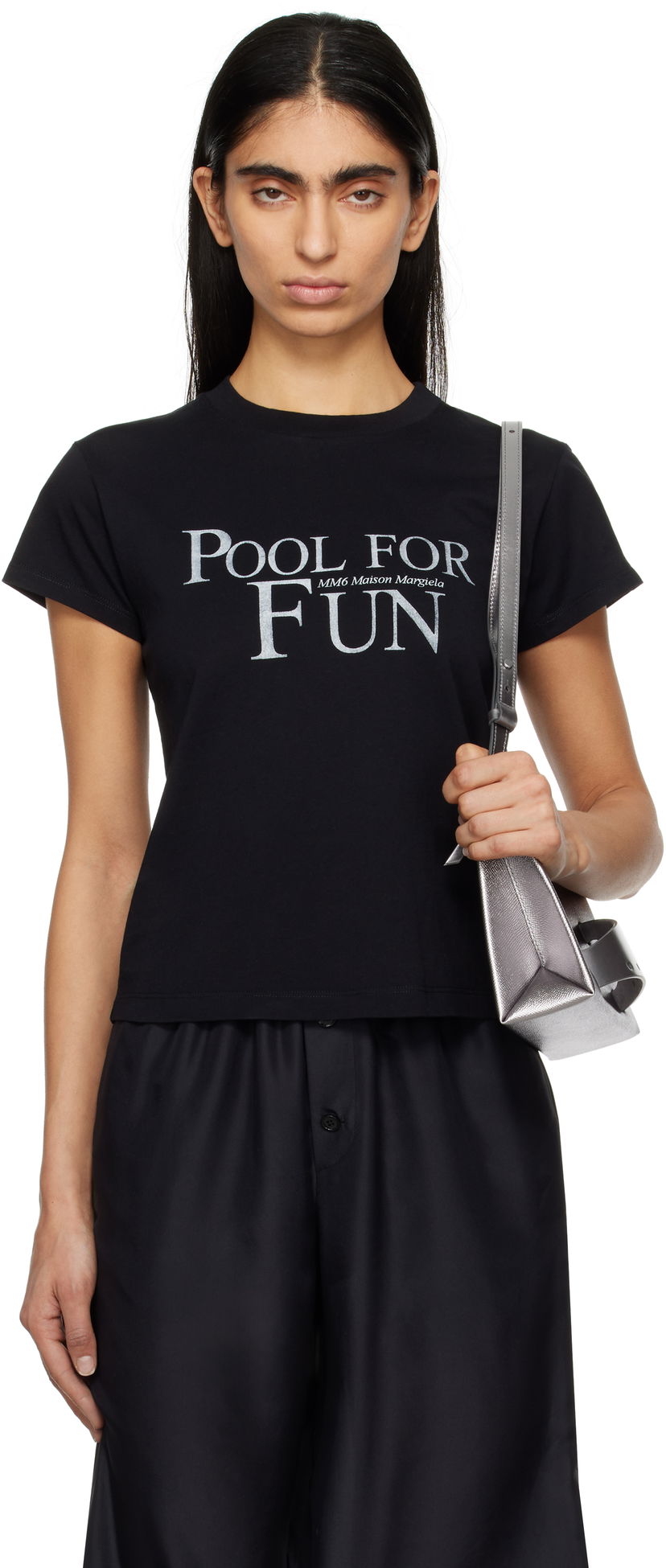 Majica Maison Margiela MM6 Maison Margiela Pool Print T-Shirt Črna | S52GC0339 S24312