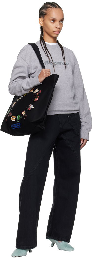 Pleteni pulover JW Anderson JW Anderson Logo Sweatshirt Siva | JW0232-PG1632, 3