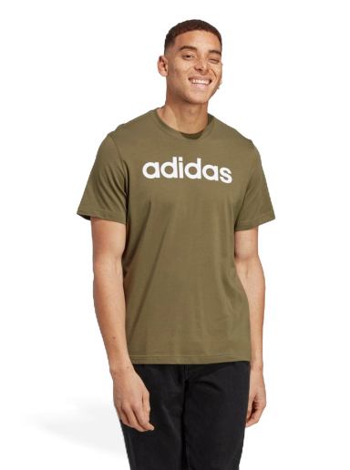 Majica adidas Originals Essentials Single Jersey Linear Embroidered Logo Tee Zelena | IC9280