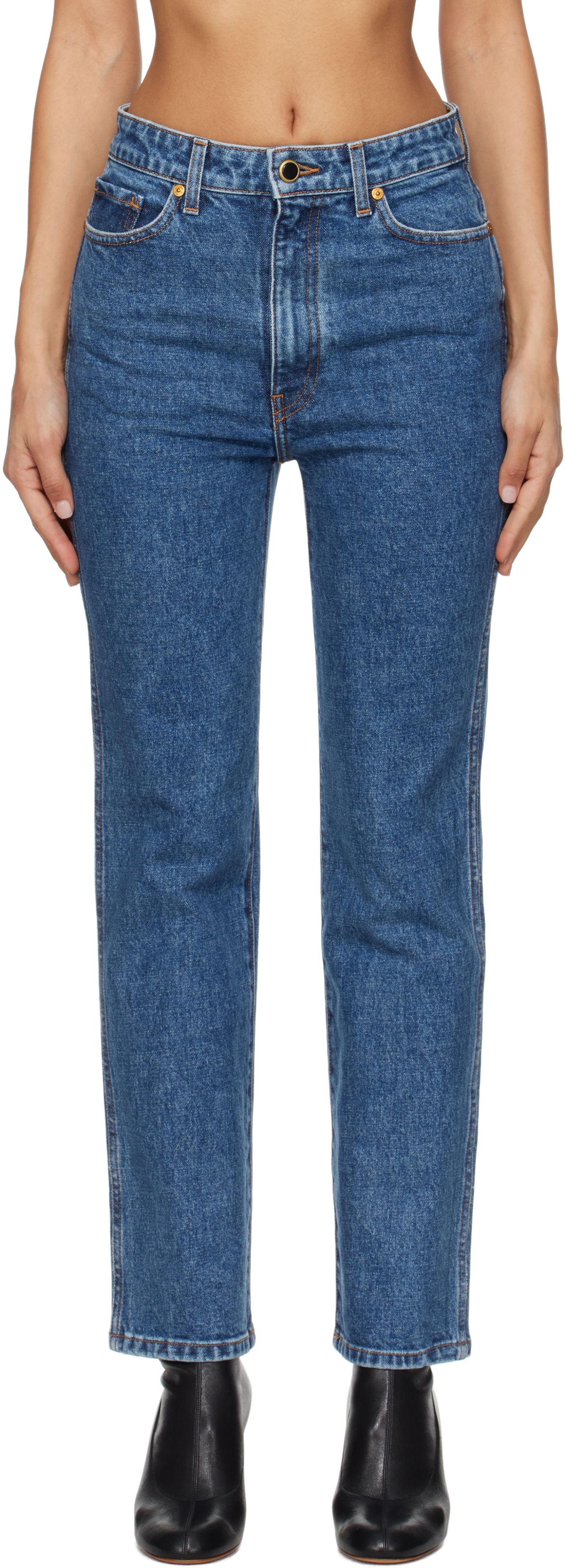 Kavbojke Khaite Abigail Stretch Jeans Modra | 1071916009, 0