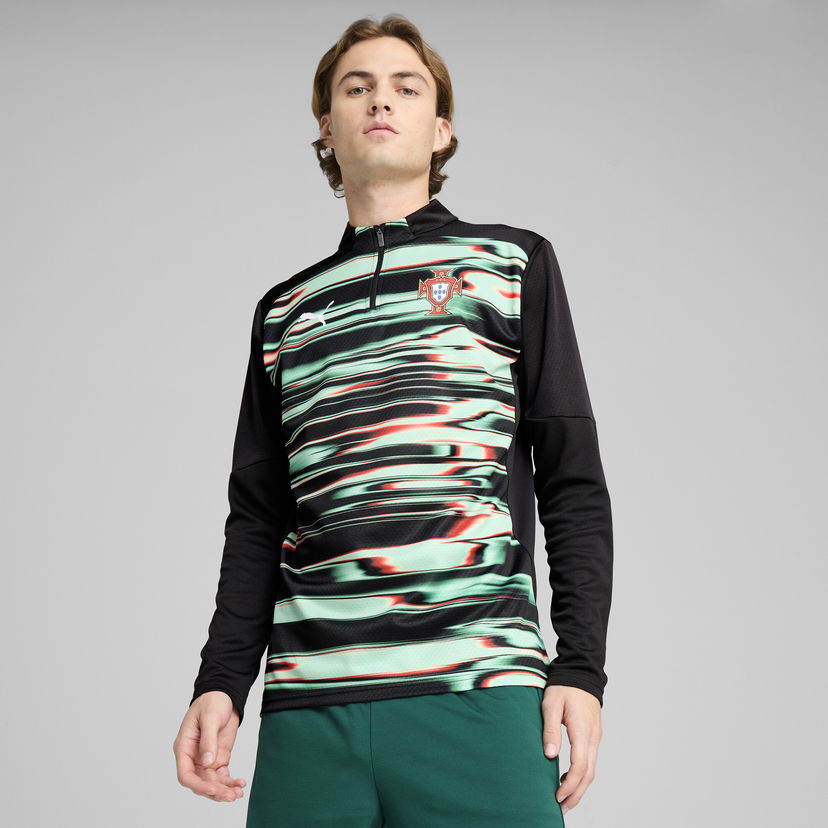 Pleteni pulover Puma Portugal Pre-Match Quarter-Zip Top Večbarvna | 779545_18